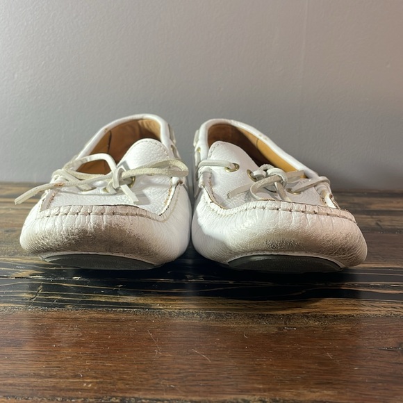 Zara men white boat shoes leather size 9 made in Portugal - Picture 6 of 17